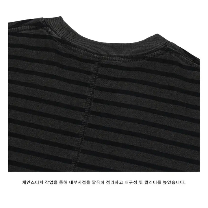 [BUNJANG] LOGAN Pigment Striped Long Sleeve T-shirt / LOGAN 단가라 피그먼트 긴팔티