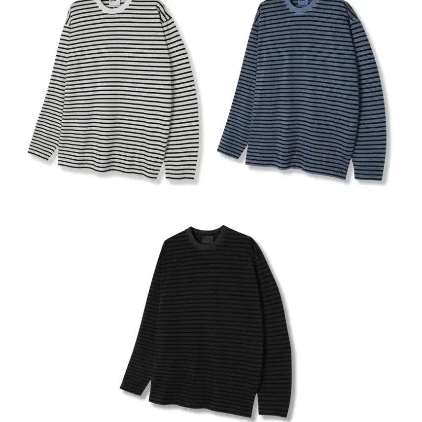 [BUNJANG] LOGAN Pigment Striped Long Sleeve T-shirt / LOGAN 단가라 피그먼트 긴팔티