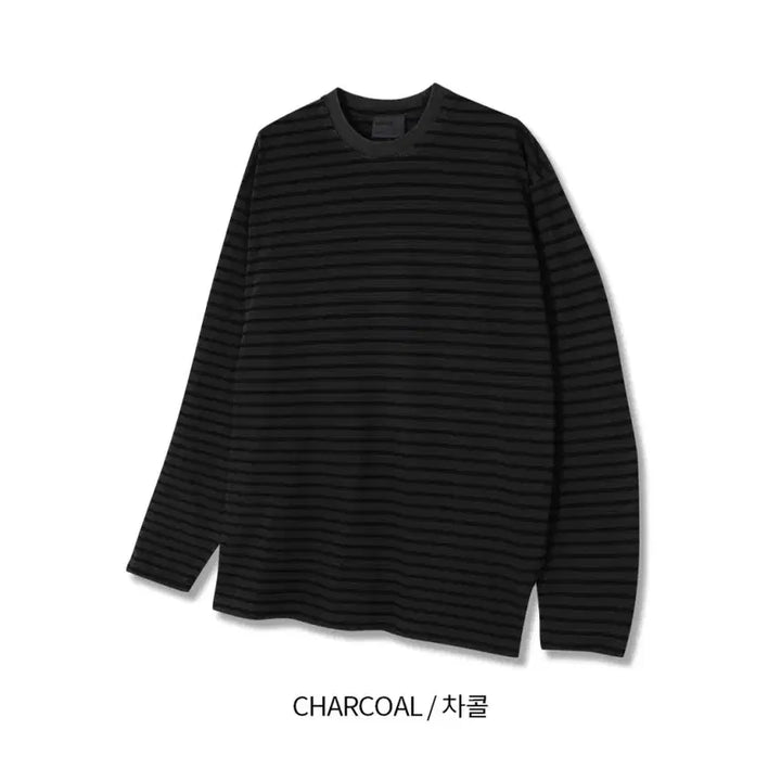 [BUNJANG] LOGAN Pigment Striped Long Sleeve T-shirt / LOGAN 단가라 피그먼트 긴팔티