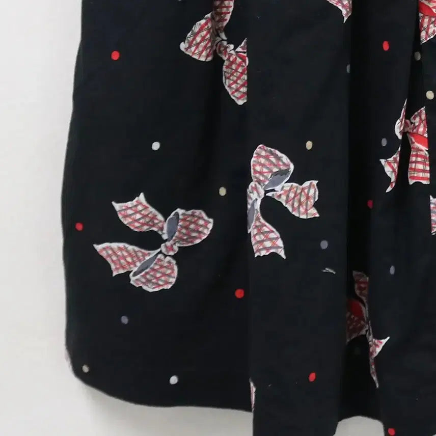 [BUNJANG] Vintage Ribbon Pattern Midi Skirt / 리본 패턴 미디 스커트