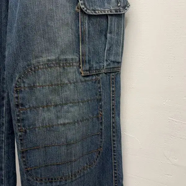 [BUNJANG] Y2K Corduroy Denim Pants / 코듀로이 포인트 Y2K 데님 팬츠