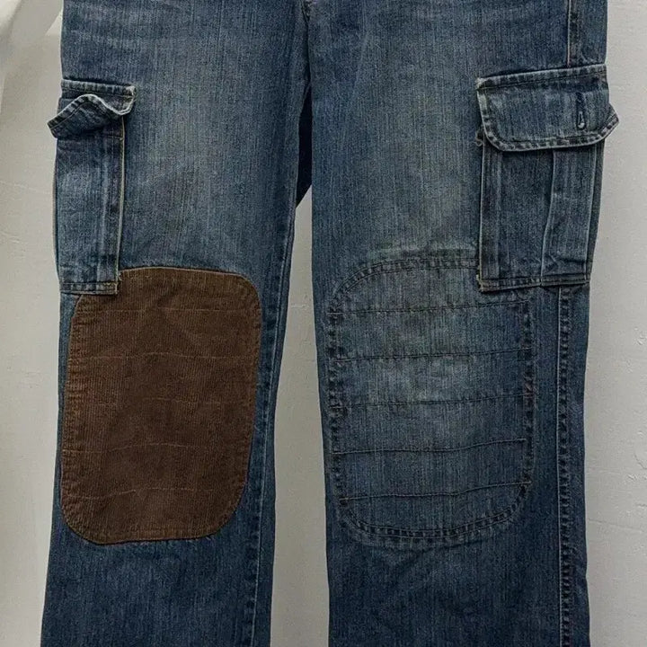[BUNJANG] Y2K Corduroy Denim Pants / 코듀로이 포인트 Y2K 데님 팬츠