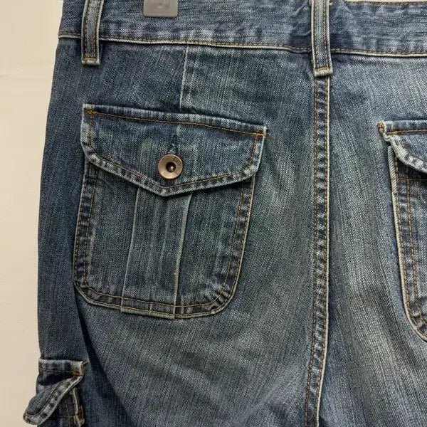 [BUNJANG] Y2K Corduroy Denim Pants / 코듀로이 포인트 Y2K 데님 팬츠