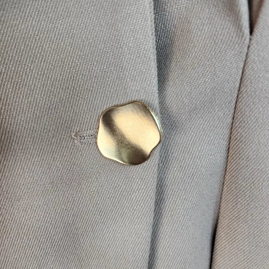 [BUNJANG] Rijina Beige Color Block Asymmetrical Jacket / Rijina 베이지 배색 언발란스 자켓