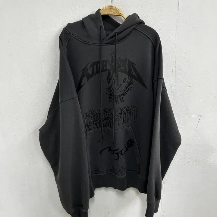 [BUNJANG] Ajo by Ajo Black Printed Hoodie / 아조바이아조 후드티