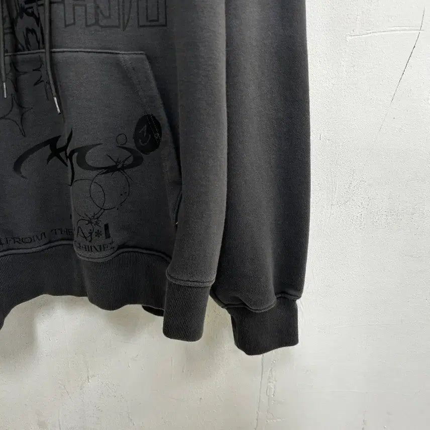 [BUNJANG] Ajo by Ajo Black Printed Hoodie / 아조바이아조 후드티