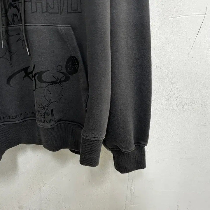 [BUNJANG] Ajo by Ajo Black Printed Hoodie / 아조바이아조 후드티