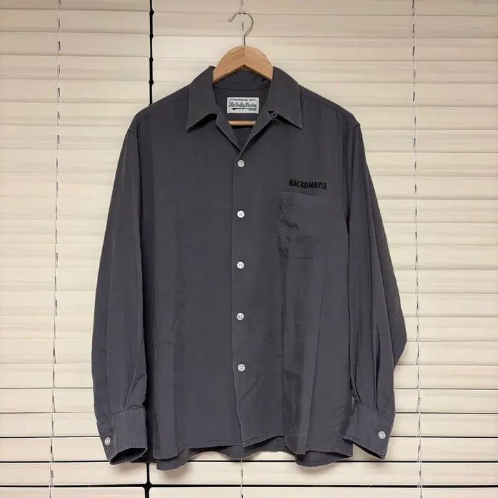 [BUNJANG] Wacko Maria 50s Hawaiian Open Collar Shirt Gray M / 와코마리아 25SS 50s 셔츠 하와이안 오픈 카라 셔츠 그레이 M