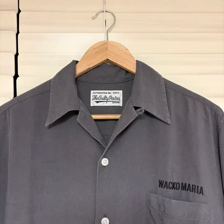 [BUNJANG] Wacko Maria 50s Hawaiian Open Collar Shirt Gray M / 와코마리아 25SS 50s 셔츠 하와이안 오픈 카라 셔츠 그레이 M