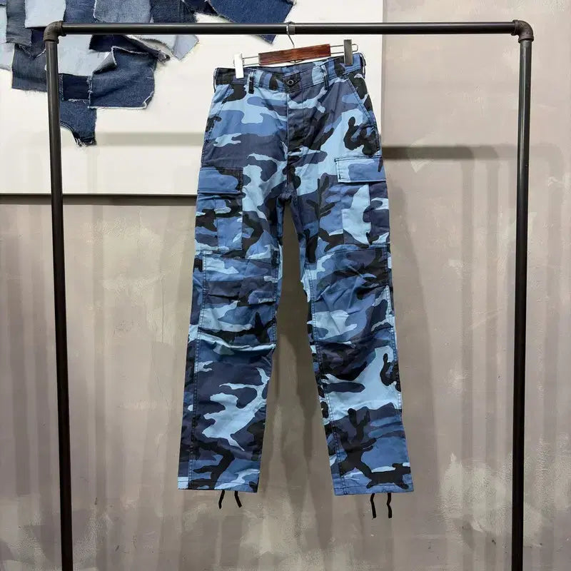 [BUNJANG] Rothco Military Blue Camo Cargo Pants / (28인치) 로스코 스트릿 밀리터리 블루 카모 카고팬츠 바지