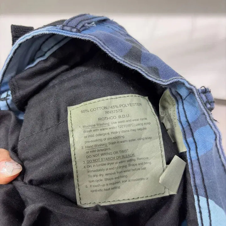 [BUNJANG] Rothco Military Blue Camo Cargo Pants / (28인치) 로스코 스트릿 밀리터리 블루 카모 카고팬츠 바지