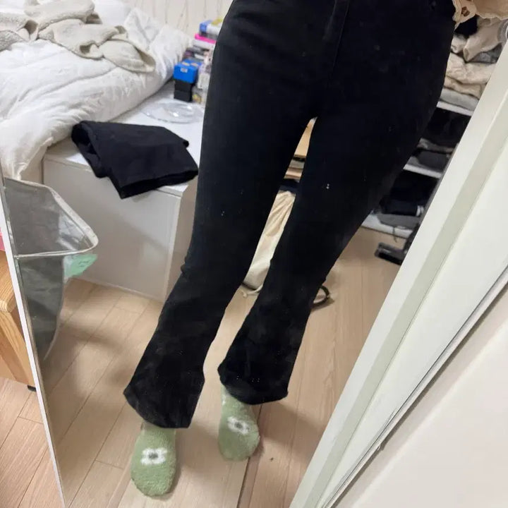 [BUNJANG] Black Bootcut Denim Pants - Size S / 블랙 부츠컷 데님 팬츠 s