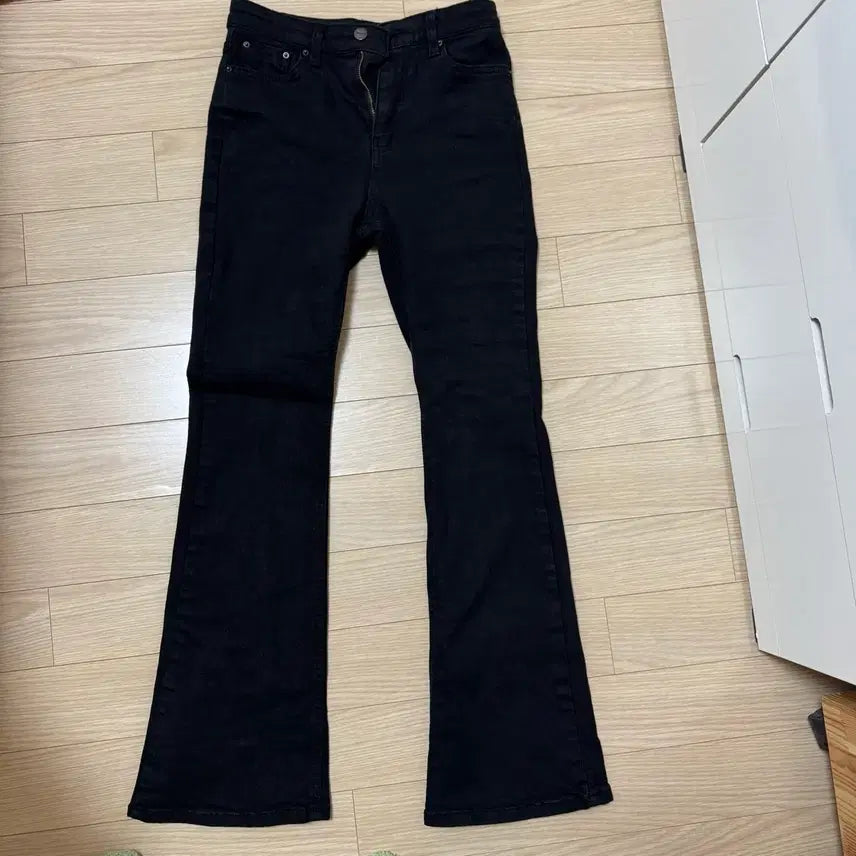 [BUNJANG] Black Bootcut Denim Pants - Size S / 블랙 부츠컷 데님 팬츠 s