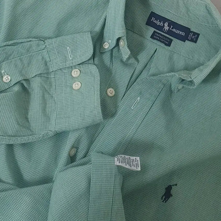 [SOLD OUT] No.26031913 폴로 랄프로렌 자수로고 그린 체크 셔츠