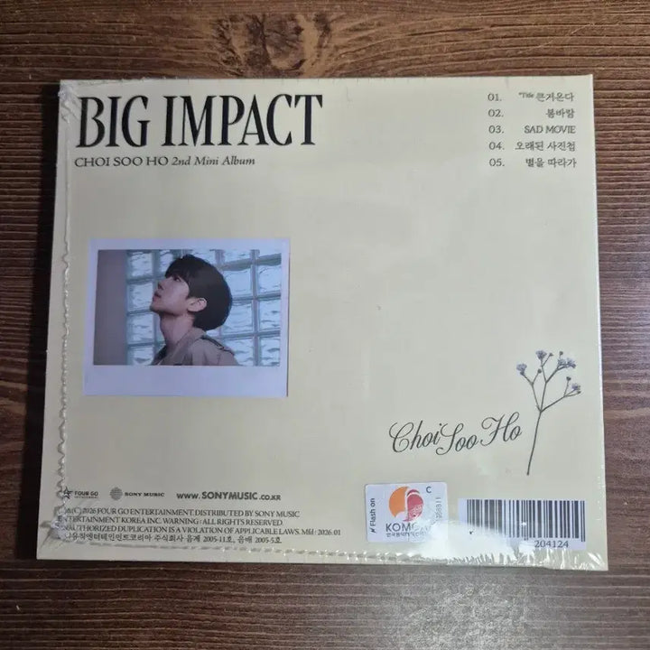 [BUNJANG] Choi Sooho BIG IMPACT 2nd Mini Album (Sealed) / 최수호 BIG IMPACT 앨범 미개봉