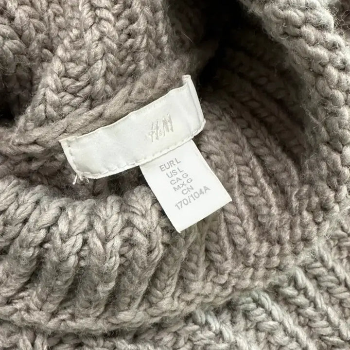 [BUNJANG] H&amp;M High Neck Knit Sweater Brown L / H&amp;M 하이넥 니트 브라운 L