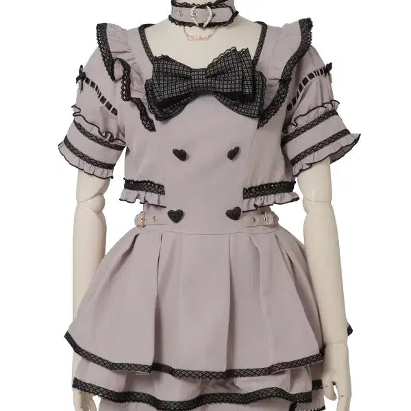 [SOLD OUT] LIZ LISA 리즈리사 초커 트렌치 라이크 반팔 셋업