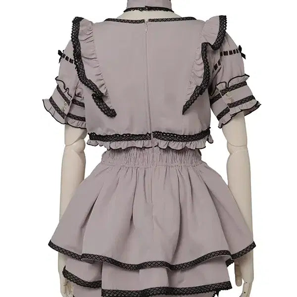 [SOLD OUT] LIZ LISA 리즈리사 초커 트렌치 라이크 반팔 셋업