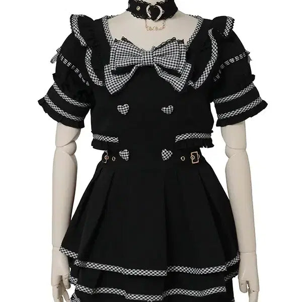 [SOLD OUT] LIZ LISA 리즈리사 초커 트렌치 라이크 반팔 셋업