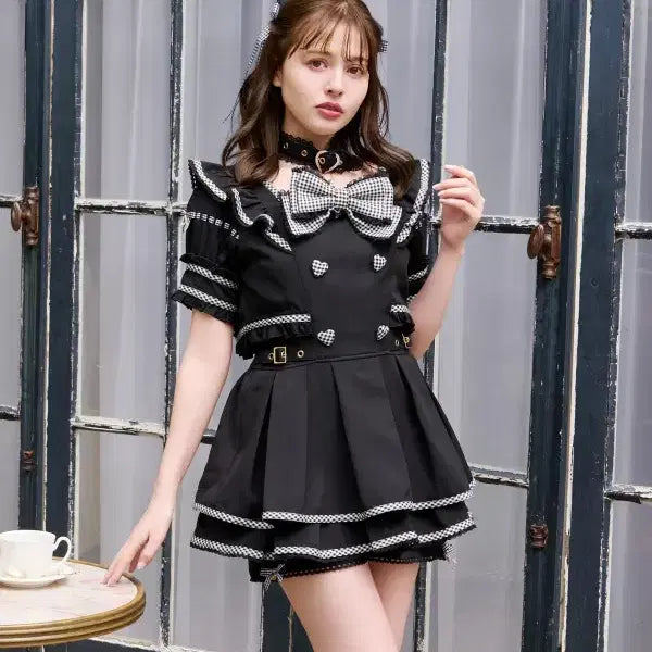 [SOLD OUT] LIZ LISA 리즈리사 초커 트렌치 라이크 반팔 셋업