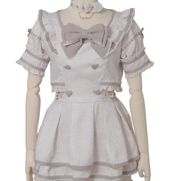 [SOLD OUT] LIZ LISA 리즈리사 초커 트렌치 라이크 반팔 셋업