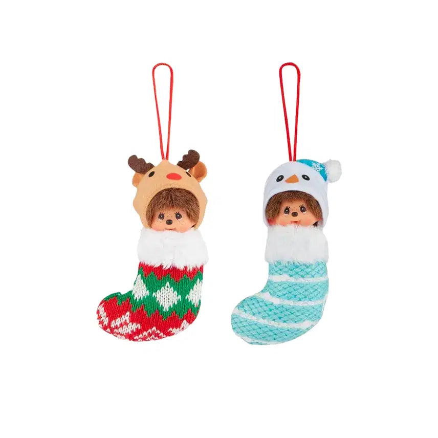 [BUNJANG] Monchhichi Christmas Sock Keychain Bundle Set / 몬치치 인형 크리스마스 양말 키링 일괄