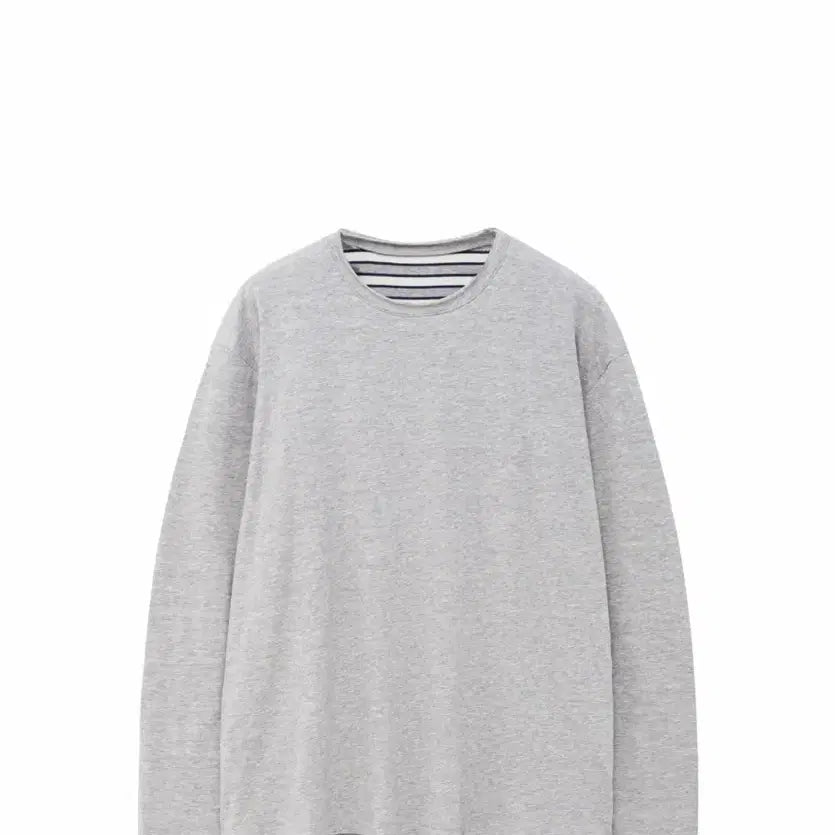 [BUNJANG] Hatching Room Two Face Stripe Tee Grey (M) / 해칭룸 Two Face Stipe Tee Grey (M)