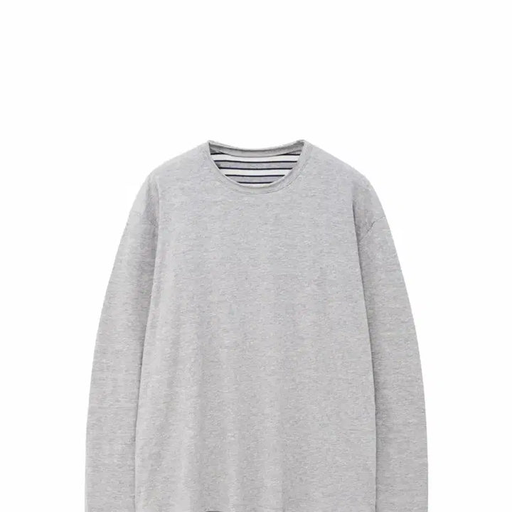 [BUNJANG] Hatching Room Two Face Stripe Tee Grey (M) / 해칭룸 Two Face Stipe Tee Grey (M)