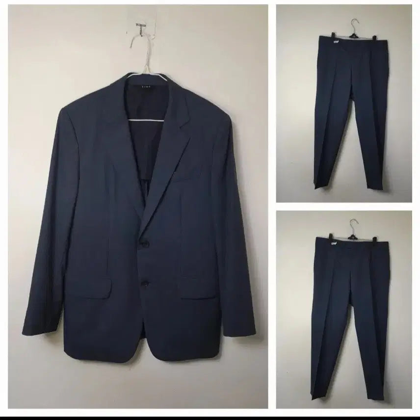 [BUNJANG] Time Homme Zegna Wool Navy Suit Set / [마지막]22ss 타임옴므 제냐 원단 네이비 정장(자켓1벌, 바지2벌)
