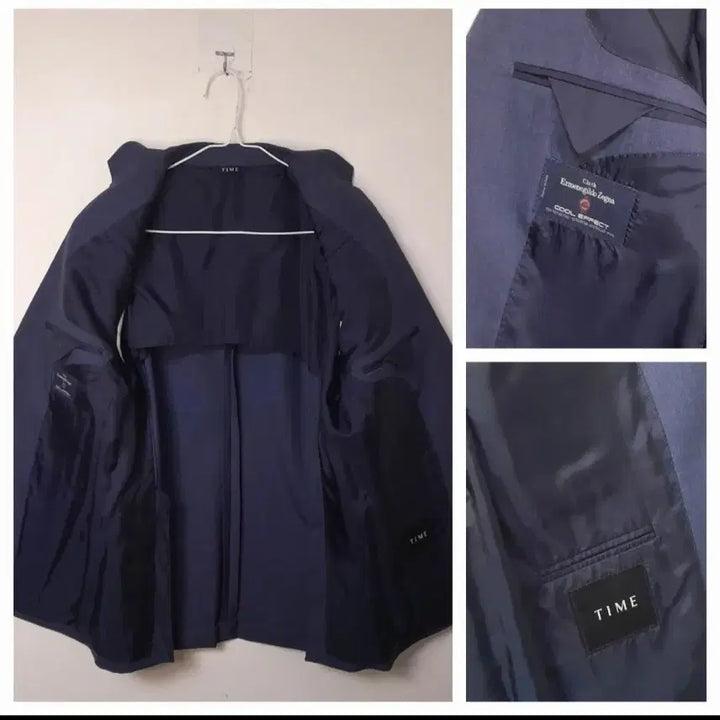 [BUNJANG] Time Homme Zegna Wool Navy Suit Set / [마지막]22ss 타임옴므 제냐 원단 네이비 정장(자켓1벌, 바지2벌)