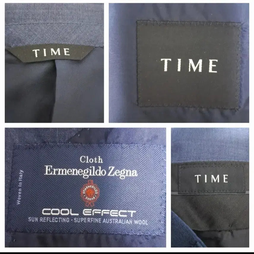 [BUNJANG] Time Homme Zegna Wool Navy Suit Set / [마지막]22ss 타임옴므 제냐 원단 네이비 정장(자켓1벌, 바지2벌)