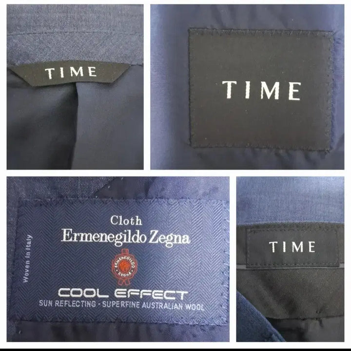 [BUNJANG] Time Homme Zegna Wool Navy Suit Set / [마지막]22ss 타임옴므 제냐 원단 네이비 정장(자켓1벌, 바지2벌)