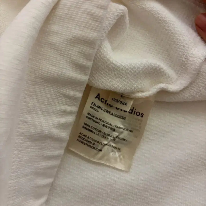 [BUNJANG] Acne Studios White Hoodie / 아크네스튜디오 화이트 후드티