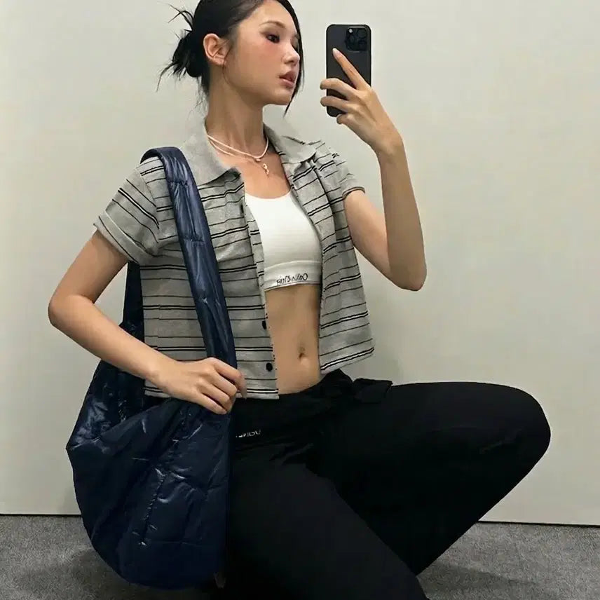 [BUNJANG] Dainnit Cloud Middle Shoulder Bag Navy / (새가방) 다이닛 클라우드 미들 숄더백 (원가 9만원대)