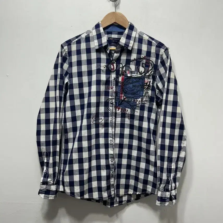 [BUNJANG] Jill by Jill Stuart Plaid Print Shirt M / 질바이질스튜어트 체크 남방 프린팅 셔츠 M