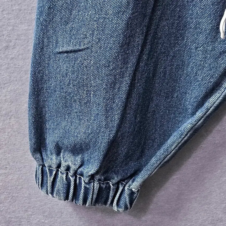 [BUNJANG] Denim Quarter Zip-Up Hoodie / 미사용)  데님 청 쿼터 집업 후드