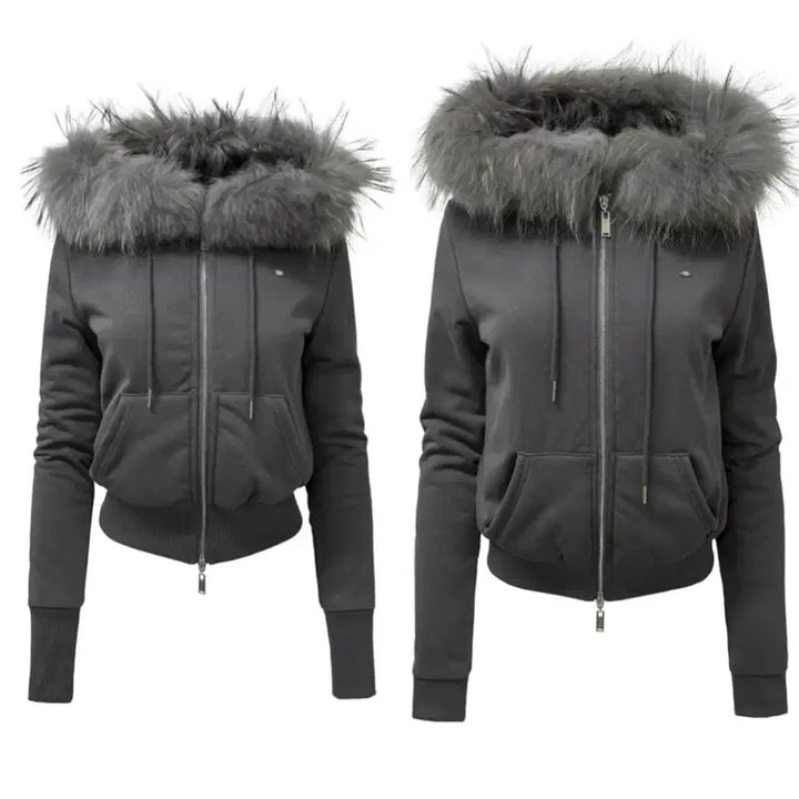 [BUNJANG] Pale Jade Wolfjo Charcoal Hooded Jacket / 페일제이드 울프죠 후드집업 자켓 차콜 24 2사이즈