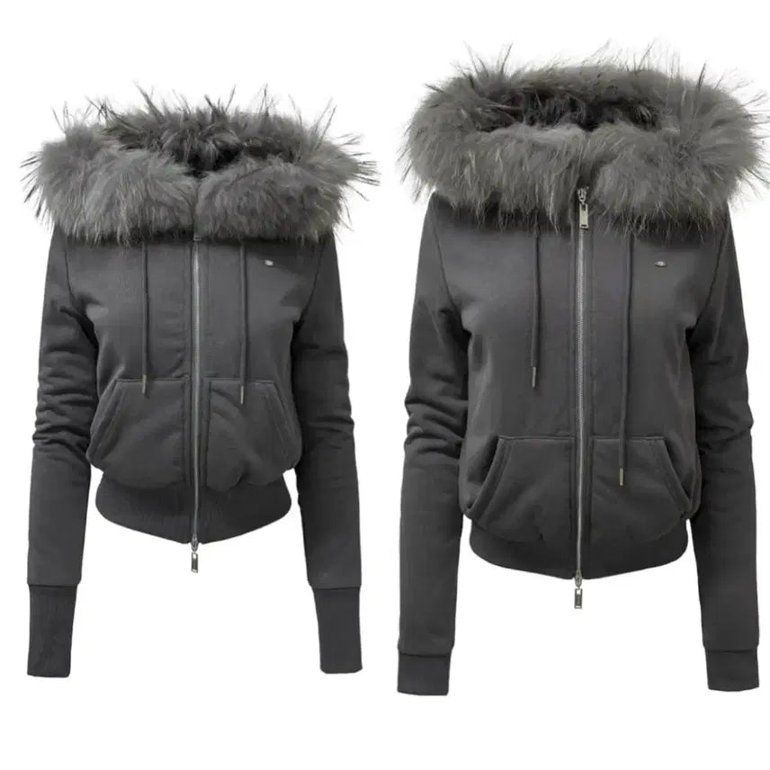 [BUNJANG] Pale Jade Wolfjo Charcoal Hooded Jacket / 페일제이드 울프죠 후드집업 자켓 차콜 24 2사이즈