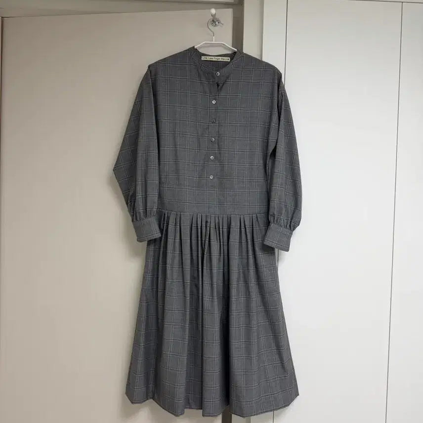 [BUNJANG] LFM Shirred Checkered Long Dress / Lfm 셔링 원피스