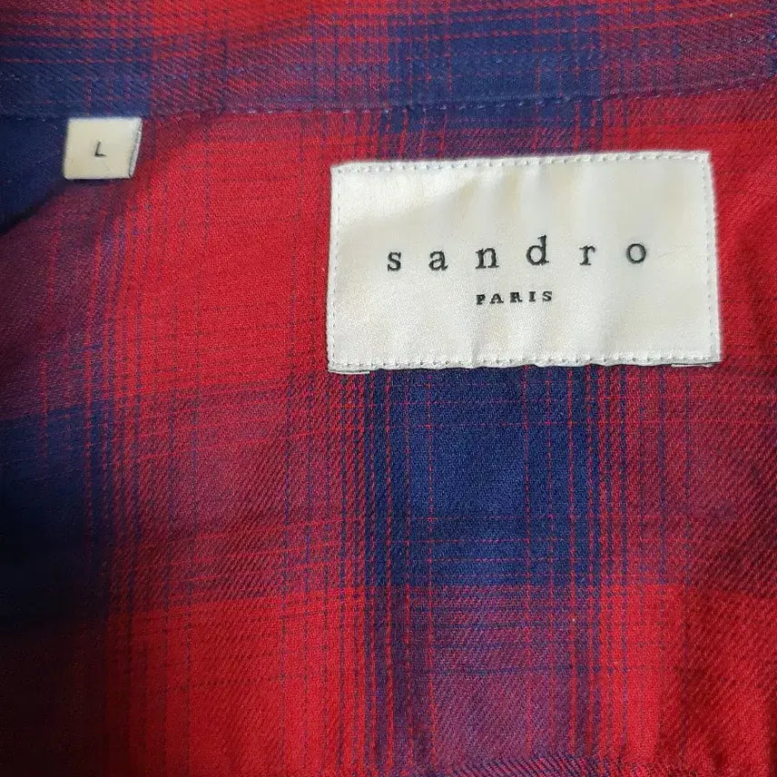 [SOLD OUT] sandro 산드로 옴므 옴브레 버팔로 체크 셔츠 남방 L 95~100