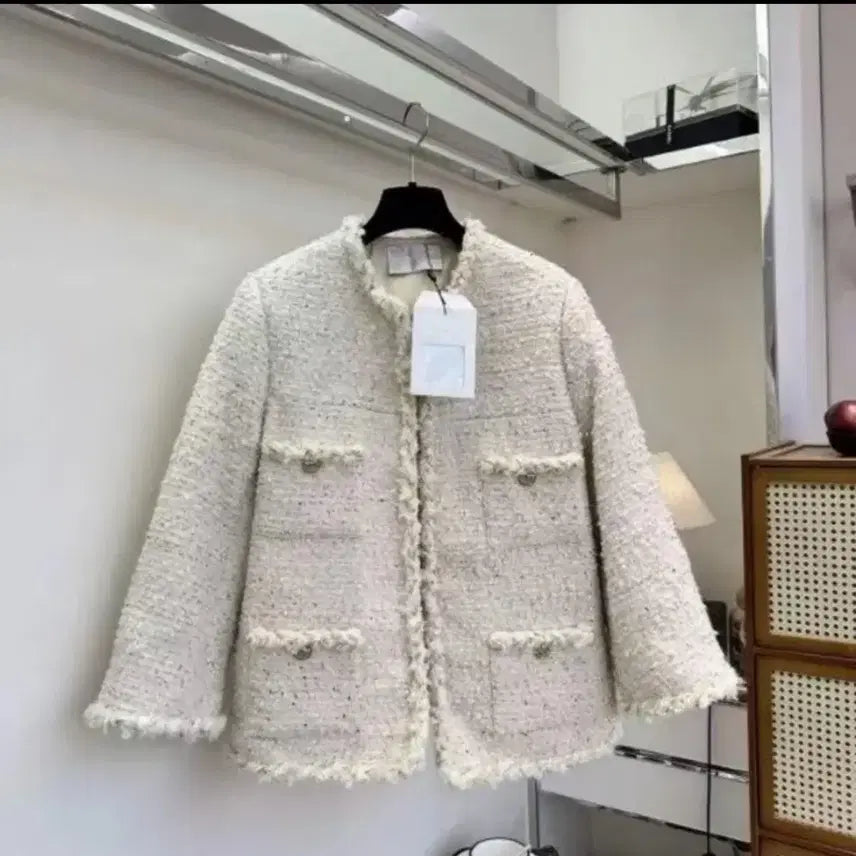 [BUNJANG] Premium Classic Pearl Tweed Jacket / 프리미엄 클래식 펄 트위드 자켓 S