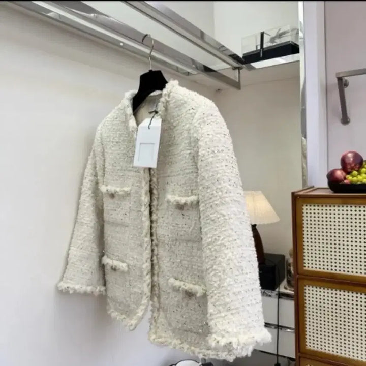 [BUNJANG] Premium Classic Pearl Tweed Jacket / 프리미엄 클래식 펄 트위드 자켓 S