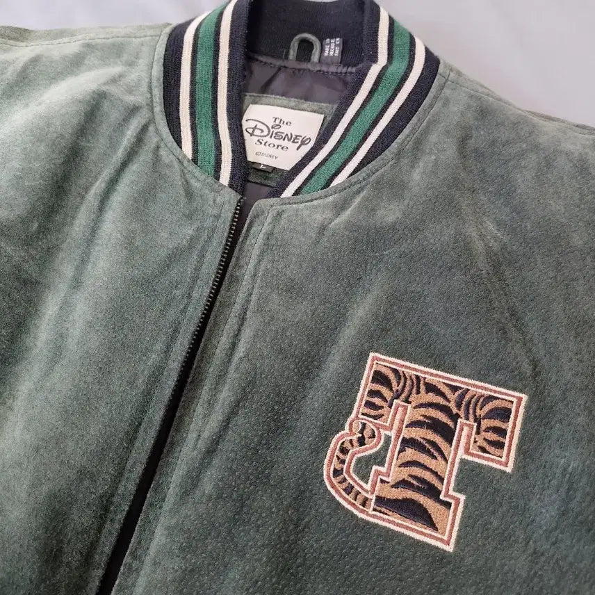 [BUNJANG] Vintage Disney Tiger Suede Varsity Jacket (L) / 빈티지 디즈니 스웨이드 바시티 자켓(L)