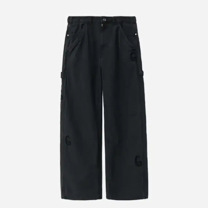 [BUNJANG] Polytelu Patched Hammer Dark Charcoal Navy Pants / (1) 폴리테루 패치드 해머 다크차콜네이비
