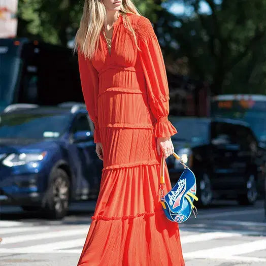 [BUNJANG] Tory Burch Pleated Long Dress / 토리버치 플리츠 드레스 원피스 0