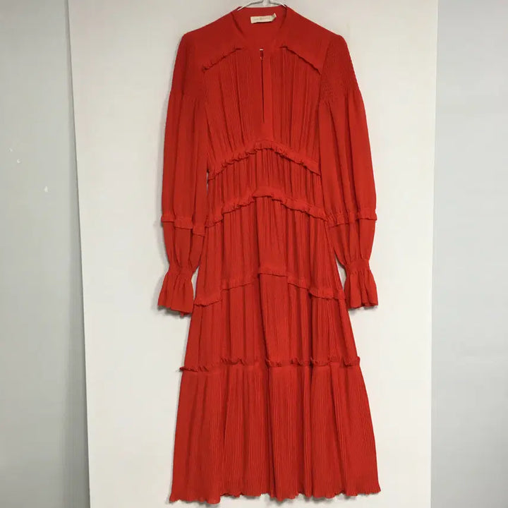 [BUNJANG] Tory Burch Pleated Long Dress / 토리버치 플리츠 드레스 원피스 0