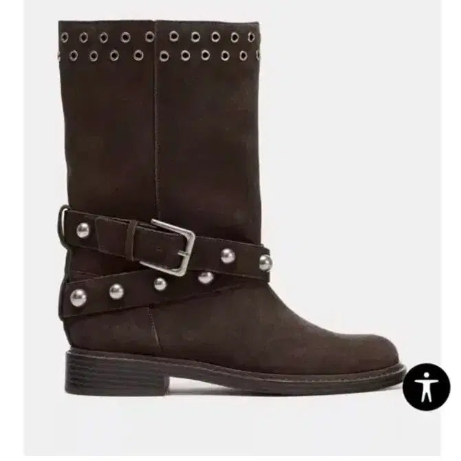 [BUNJANG] ZARA Suede Studded Boots / 자라 스웨이드 스터드 부츠 250