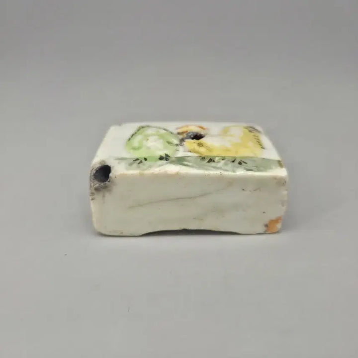 [BUNJANG] Antique White Porcelain Rooster Water Dropper / 골동품 도자기 백자 채색 계문 연적