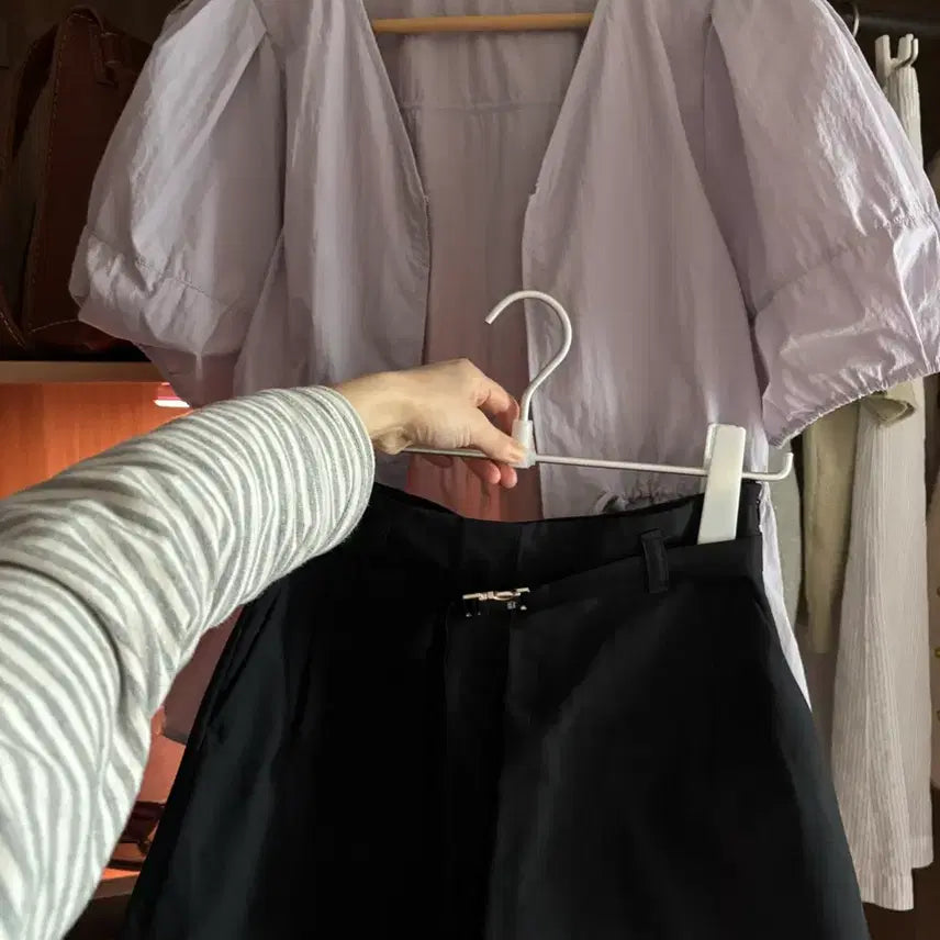[BUNJANG] DeWL Belted Pleated Culotte Shorts / 듀엘 벨티드 맞주름 큐롯팬츠(새상품)