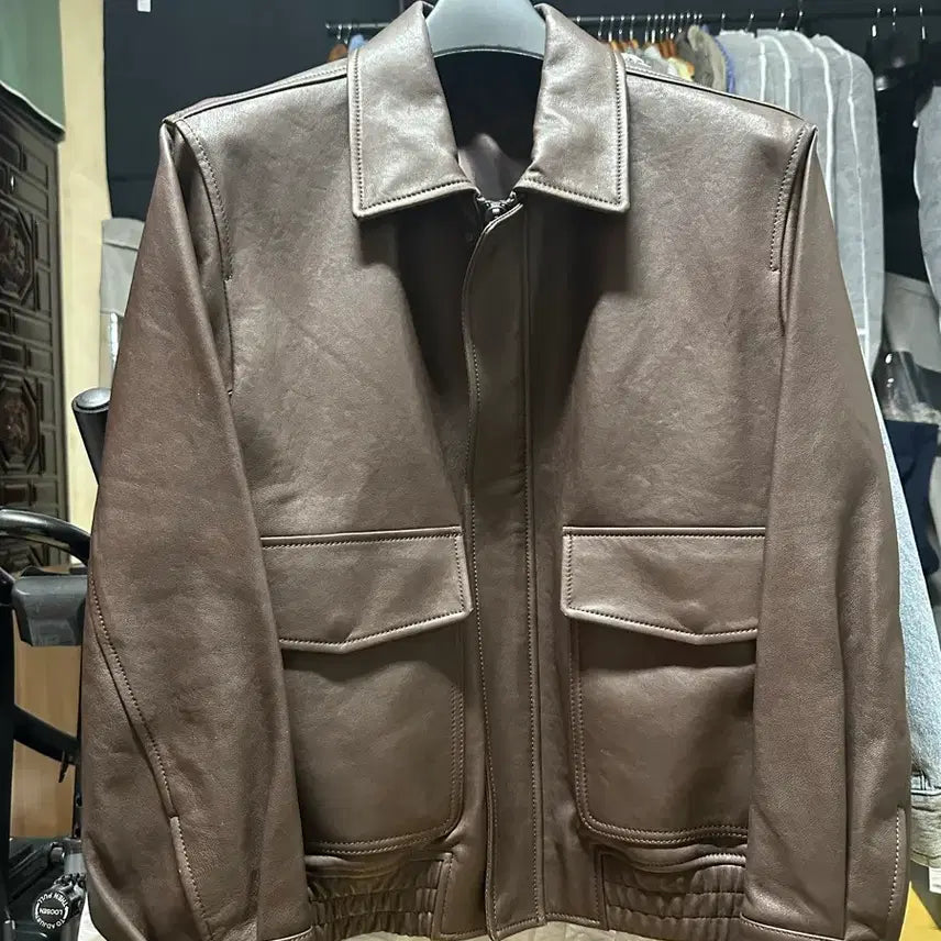 [BUNJANG] SEW Steady Everywhere A2 Leather Jacket / [1]SEW 스테디에브리웨어 A2 레더 자켓